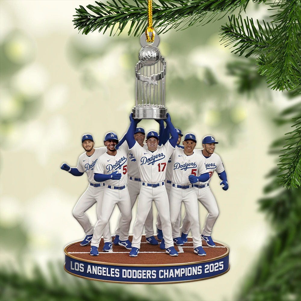 Los Angeles Dodgers World Series 2025 Custom Shape 2-sided Acrylic Ornament – TANTN18239
