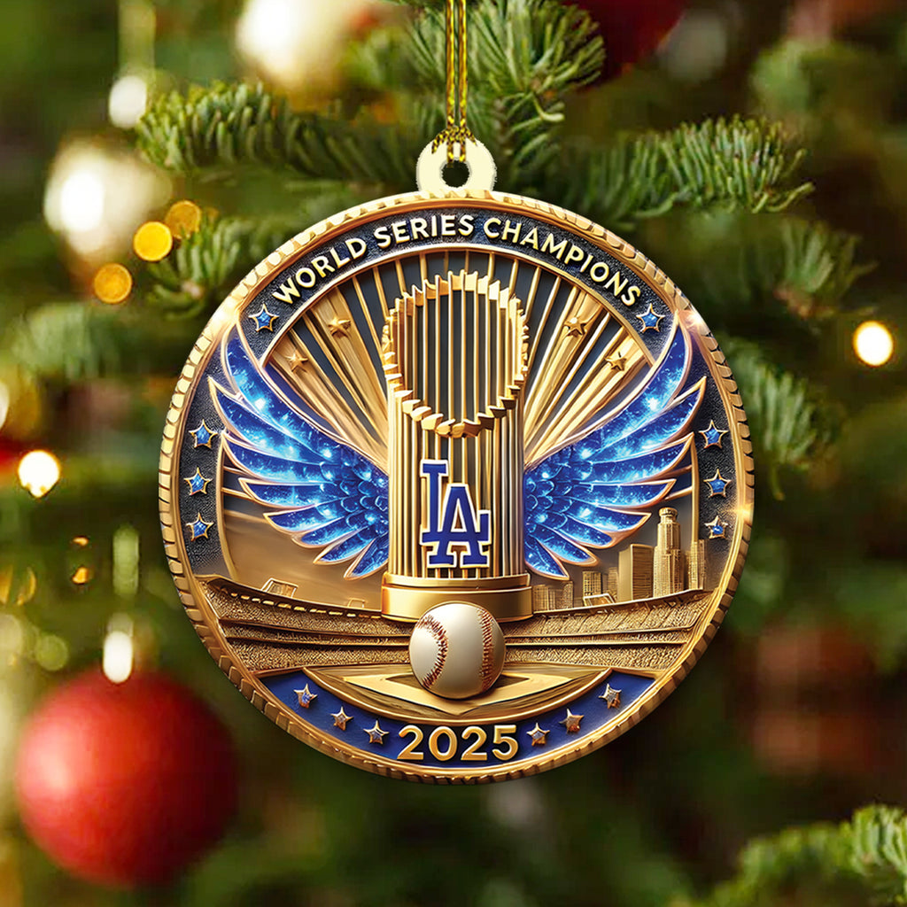 Los Angeles Dodgers World Series 2025 Custom Shape 2-sided Acrylic Ornament – TANTN18379