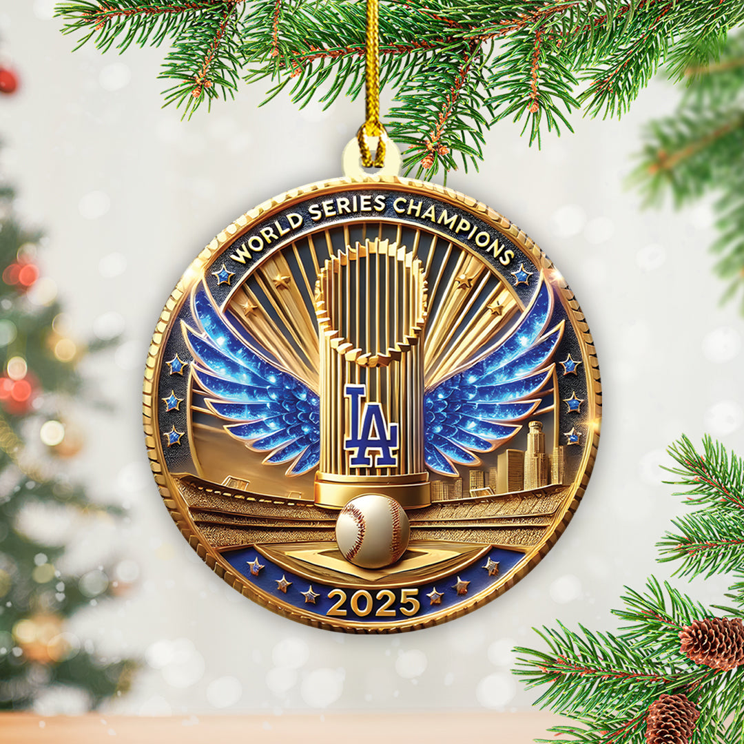 Los Angeles Dodgers World Series 2025 Custom Shape 2-sided Acrylic Ornament – TANTN18379