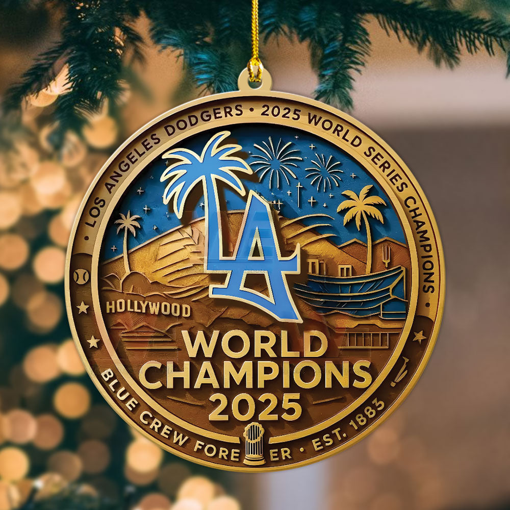 Los Angeles Dodgers World Series 2025 Custom Shape 2-sided Acrylic Ornament – TANTN18551