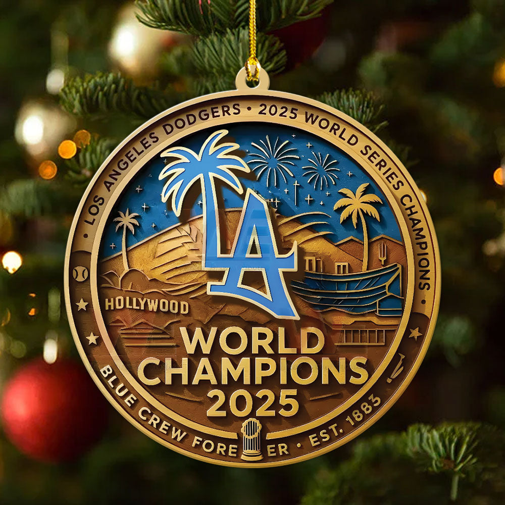 Los Angeles Dodgers World Series 2025 Custom Shape 2-sided Acrylic Ornament – TANTN18551