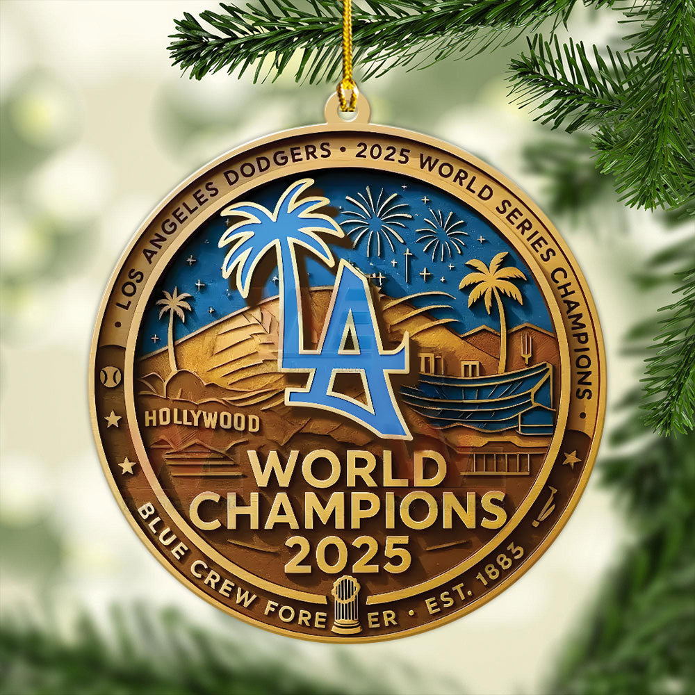 Los Angeles Dodgers World Series 2025 Custom Shape 2-sided Acrylic Ornament – TANTN18551