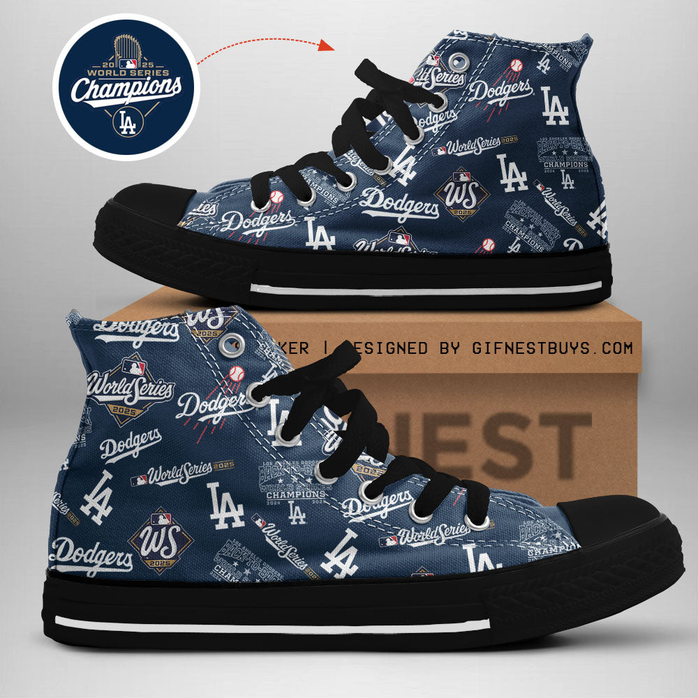 Los Angeles Dodgers World Series 2025 High Top Canvas Shoes – TANTN18790
