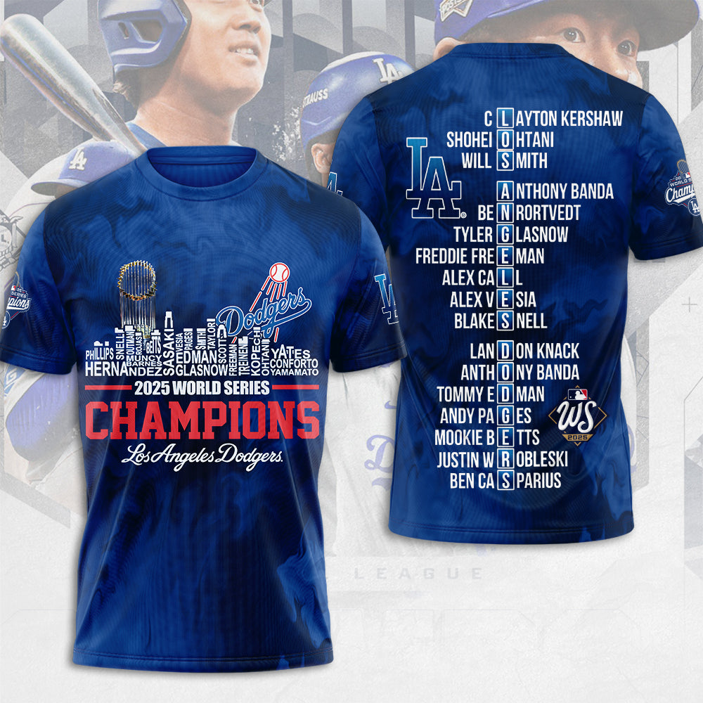 Los Angeles Dodgers World Series 2025 3D Apparel – TANTN18341