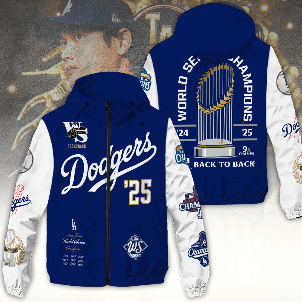 Los Angeles Dodgers World Series 2025 3D Windbreaker Jacket – TANTN18915