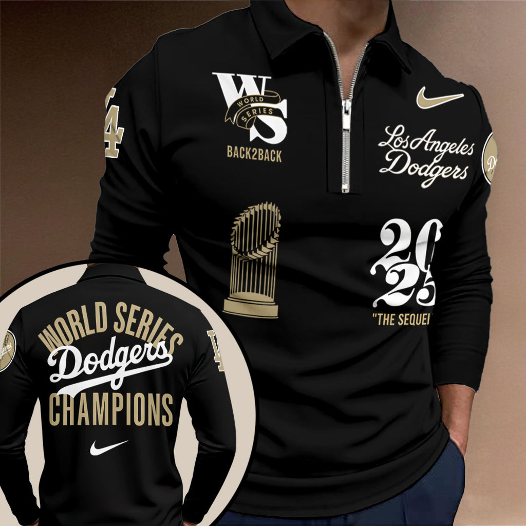 Los Angeles Dodgers World Series 2025 Zip Polo Shirt – TANTN19672