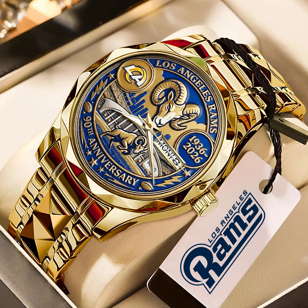 Los Angeles Rams 90th Anniversary Alloy Luxury Quartz Watch – MAITM14252