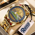 Los Angeles Rams 90th Anniversary Alloy Luxury Quartz Watch – MAITM14253