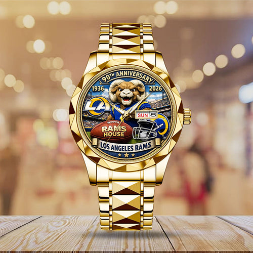 Los Angeles Rams 90th Anniversary Alloy Luxury Quartz Watch – MAITM14512