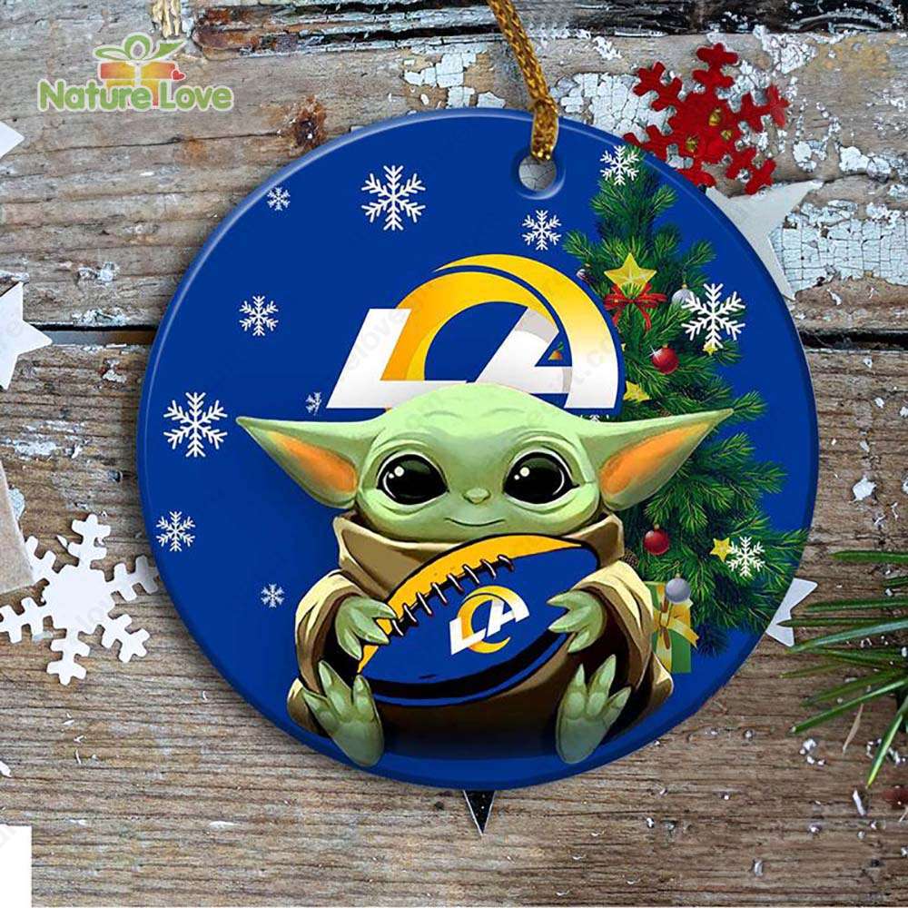 Los Angeles Rams Baby Yoda Ornament Christmas Tree Decorations NFL Gifts
