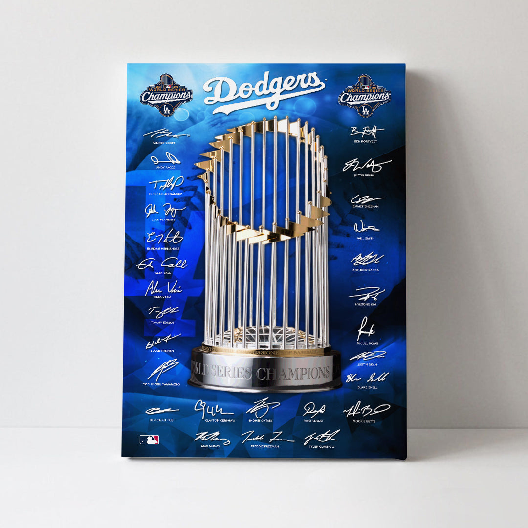 Los Angeles Dodgers Rectangle Canvas With Inner Frame – TMTHU2286