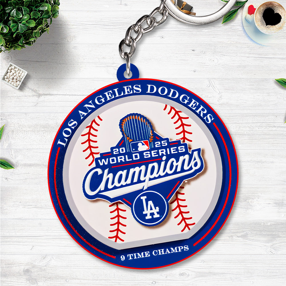 Los Angeles Dodgers 2025 World Series Champions Custom Shape 2-sided Keychain – HOATT14322