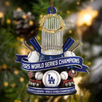 Los Angeles Dodgers 2025 World Series Champions Custom Shape 2-sided Acrylic Ornament – HOATT14258