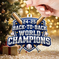 Los Angeles Dodgers 2025 World Series Champions Custom Shape 2-sided Acrylic Ornament – HOATT14383