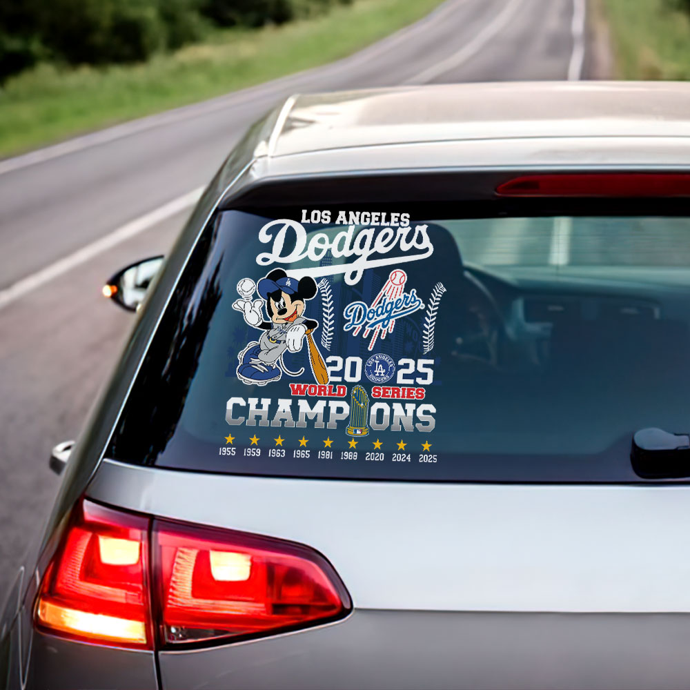 Los Angeles Dodgers 2025 World Series Champions 3D Car Sticker – HOATT14259