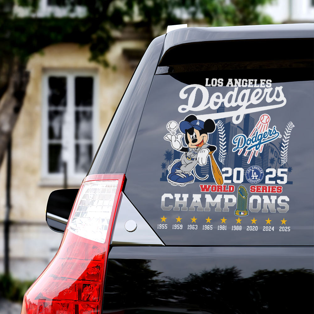 Los Angeles Dodgers 2025 World Series Champions 3D Car Sticker – HOATT14259