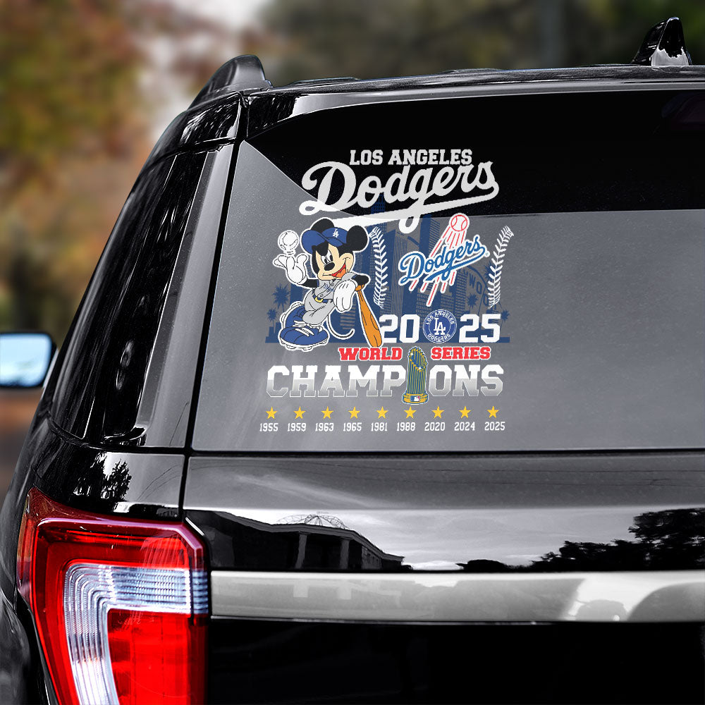 Los Angeles Dodgers 2025 World Series Champions 3D Car Sticker – HOATT14259