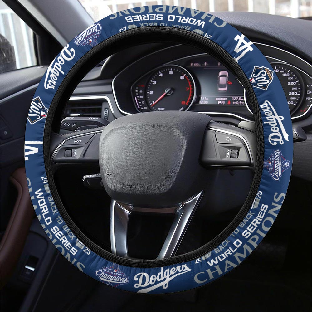 Los Angeles Dodgers 2025 World Series Champions Steering Wheel Cover – HOATT14297