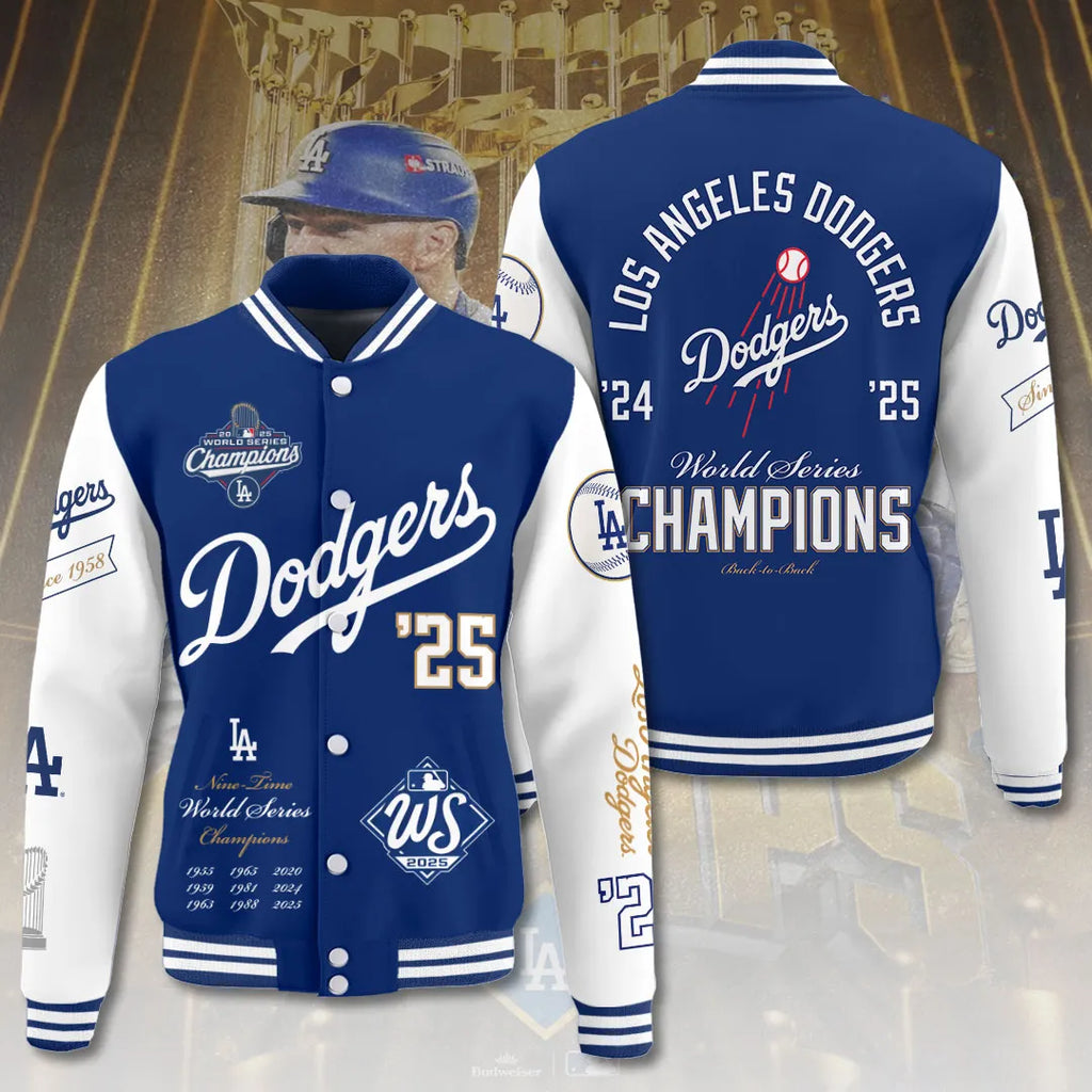 Los Angeles Dodgers 2025 World Series Champions Varsity Jacket – TMTHU1855
