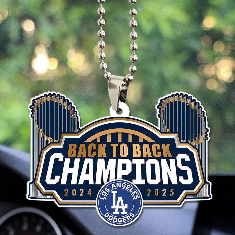 Los Angeles Dodgers World Series 2025 Custom shape 2-sided Acrylic Car Ornament – TANTN18208