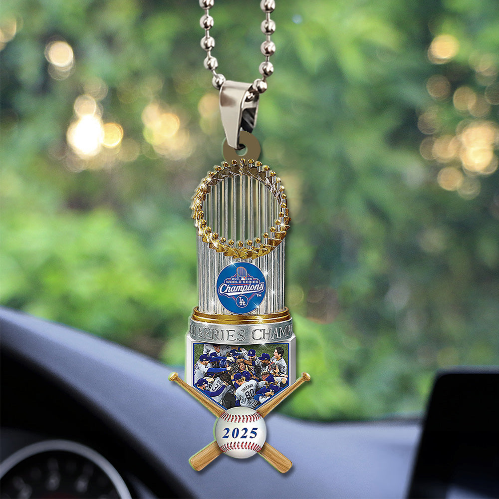 Los Angeles Dodgers World Series 2025 Custom shape 2-sided Acrylic Car Ornament – TANTN18317
