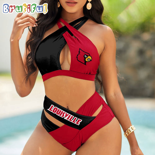 Louisville Cardinals Women Bikini Set Sporty Bikini Sets