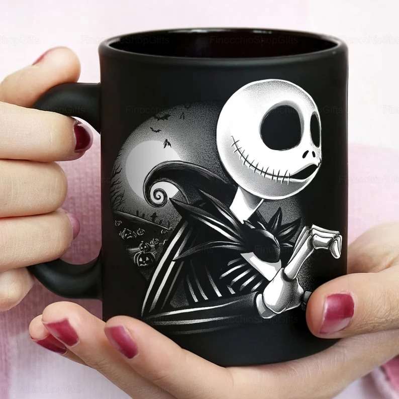 Loveheart Hands Jack Sally Gifts Couple Coffee Mugs