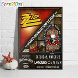 Lynyrd Skynyrd ZZ Top Tour 2024 Wall Art Poster Canvas
