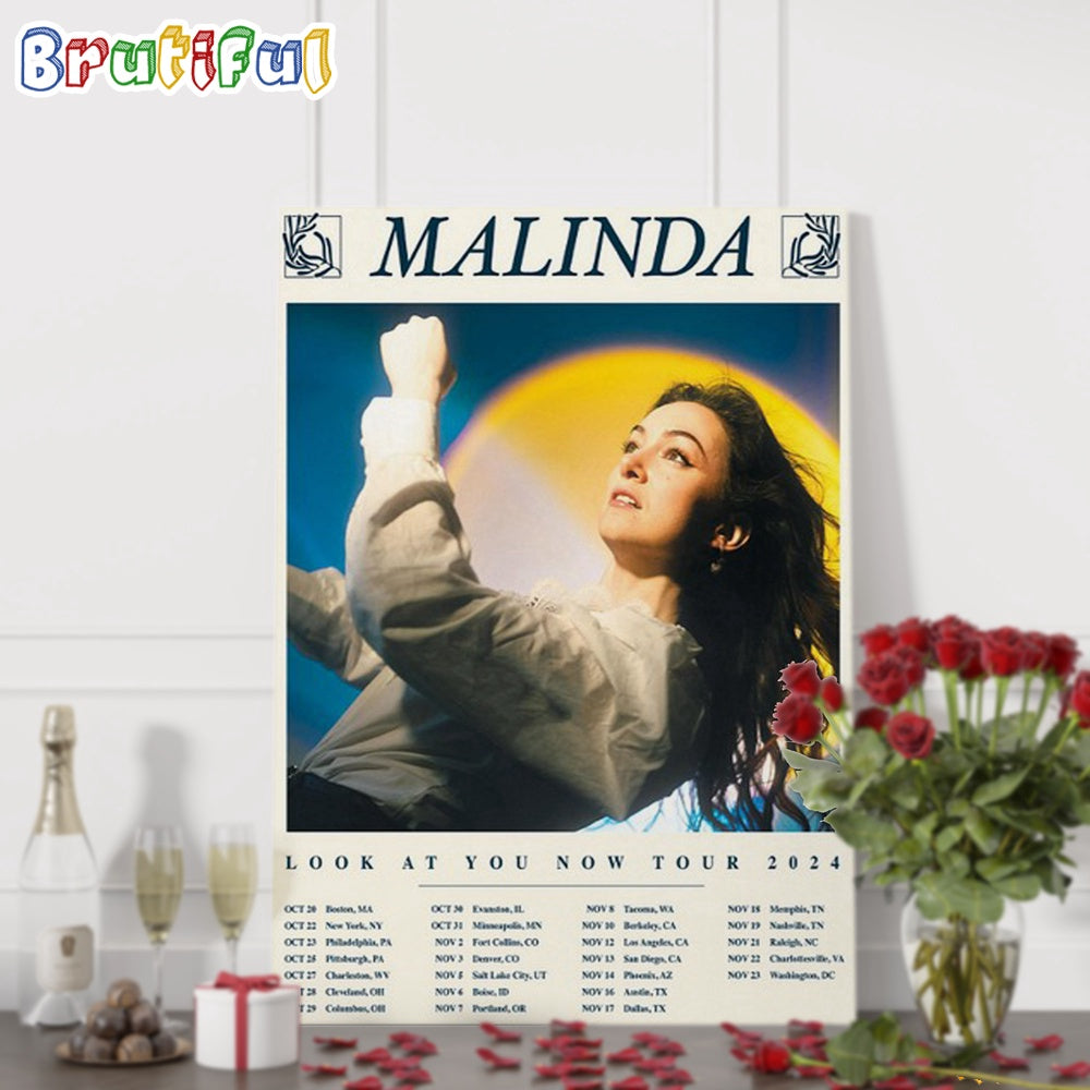 MALINDA Tour Look At You Now 2024 Wall Art Poster Canvas