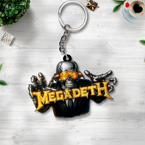 Megadeth Custom Shape 1-Side Printed Keychain – TMTHU406