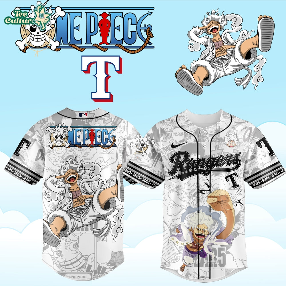 MLB All Teams x One Piece Luffy Anime Baseball Jersey