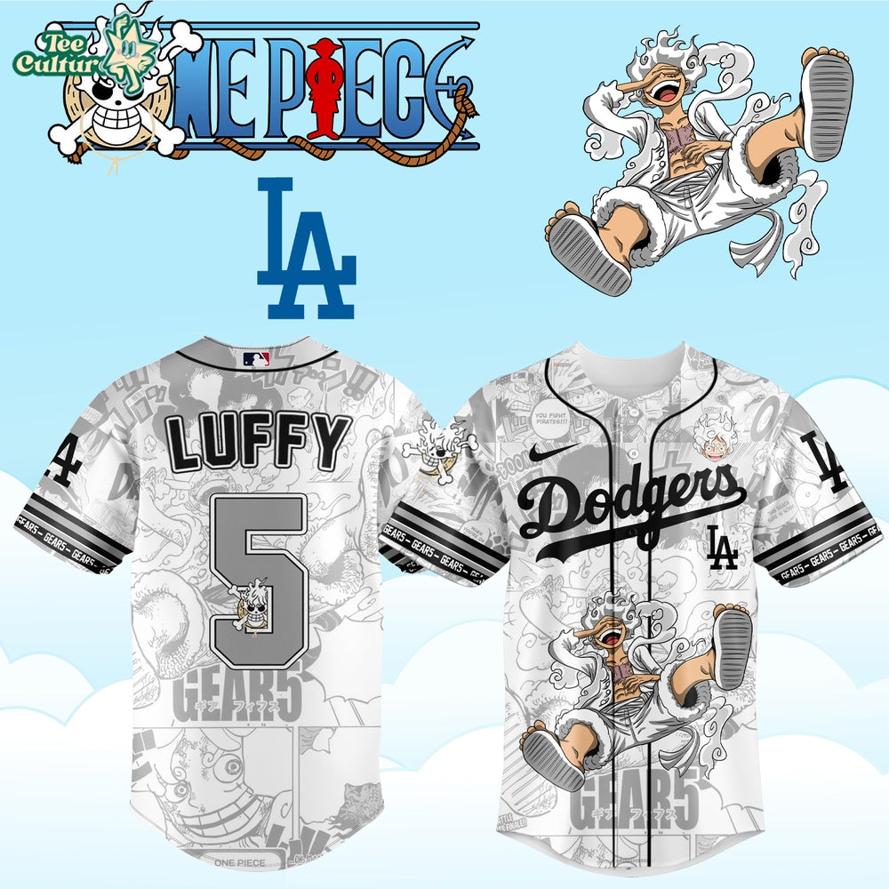 MLB All Teams x One Piece Luffy Custom Name & Number Baseball Jersey