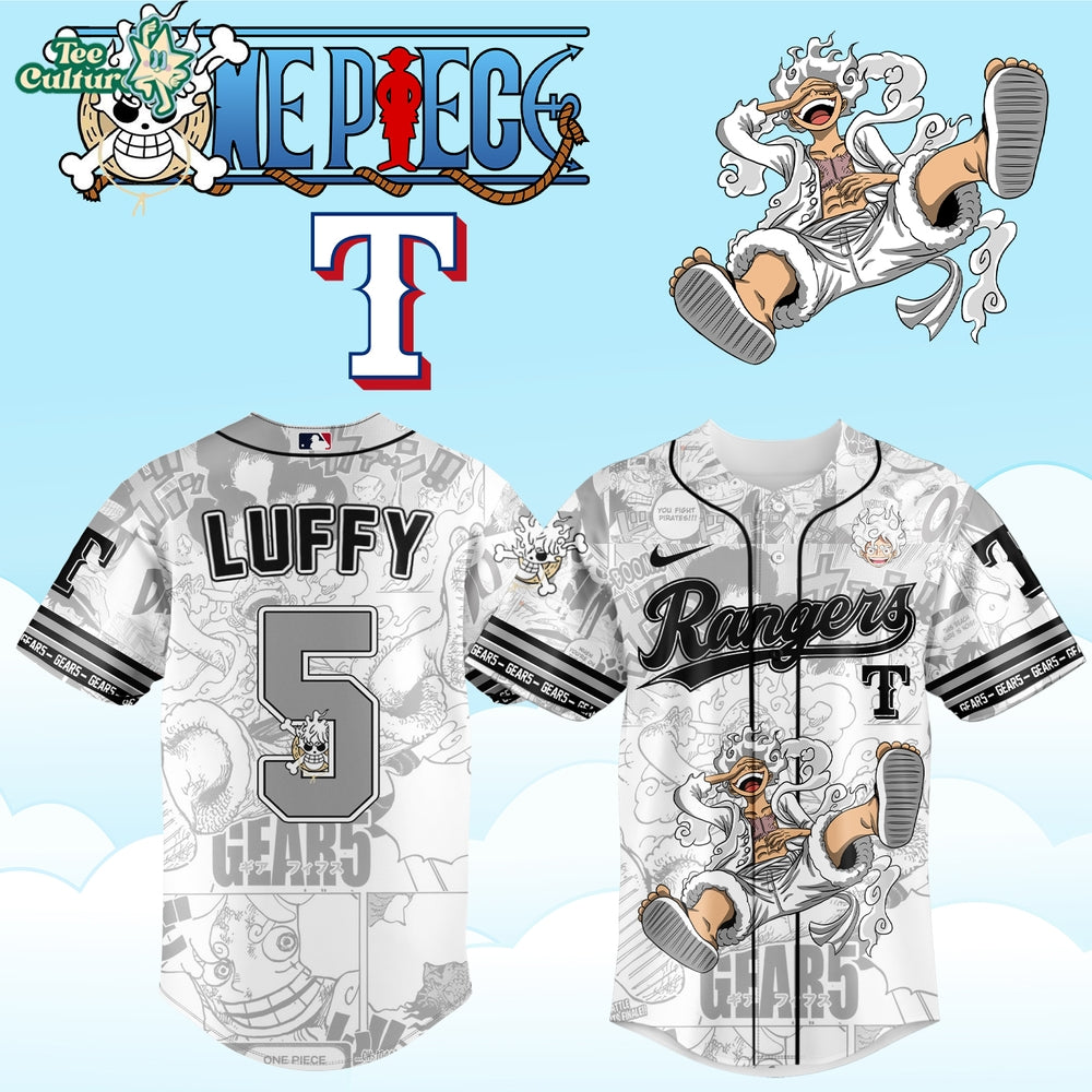 MLB All Teams x One Piece Luffy Custom Name & Number Baseball Jersey