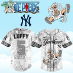 MLB All Teams x One Piece Luffy Custom Name & Number Baseball Jersey