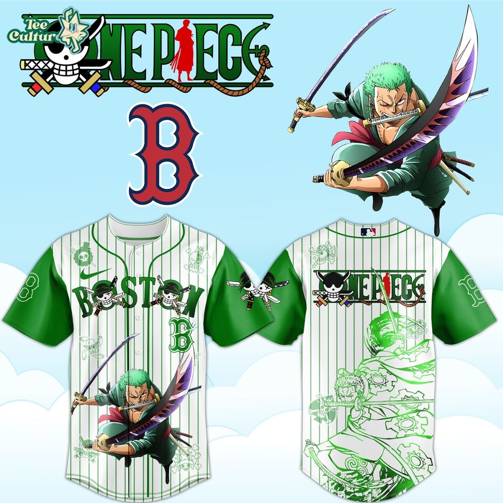 MLB All Teams x One Piece Roronoa Zoro Anime Baseball Jersey