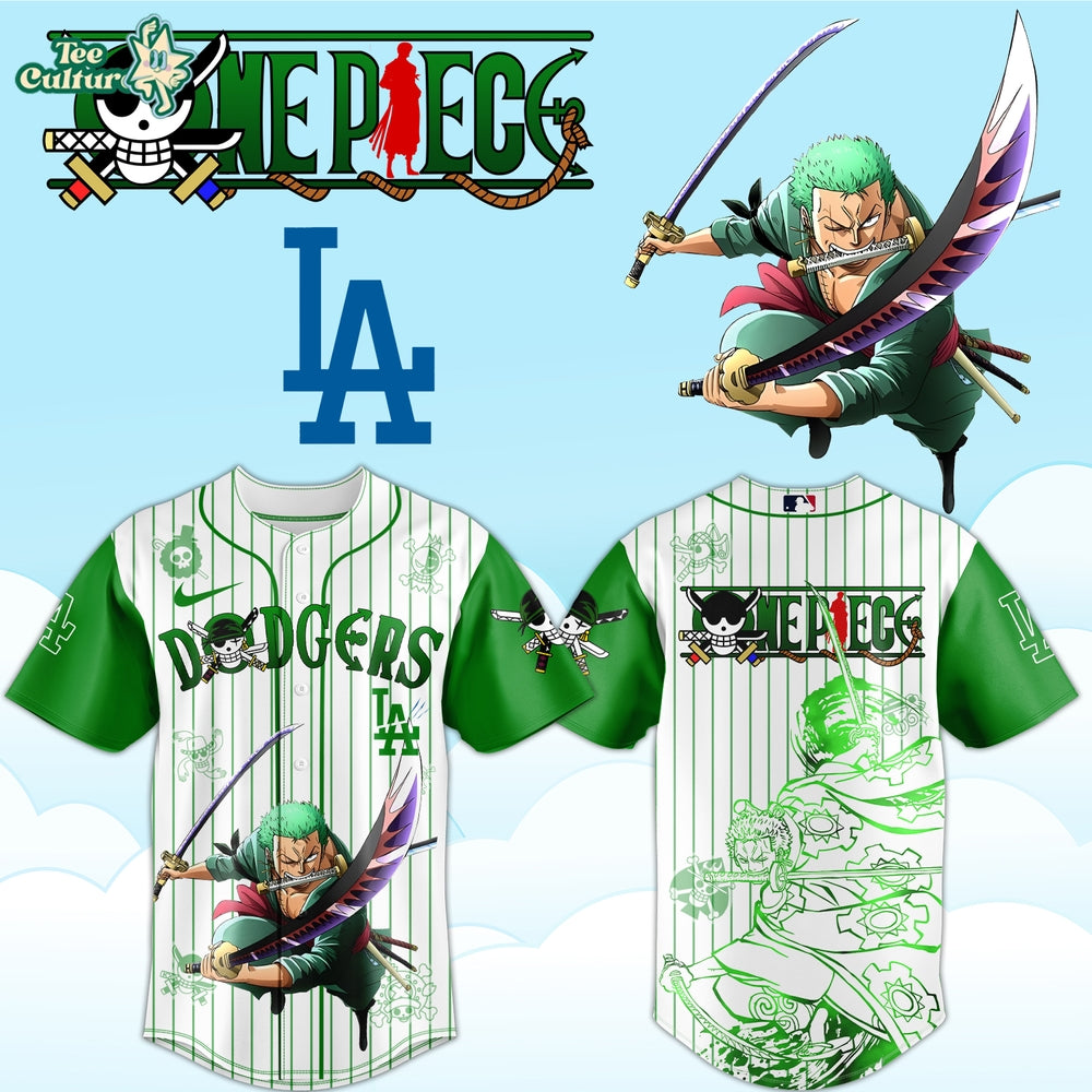 MLB All Teams x One Piece Roronoa Zoro Anime Baseball Jersey