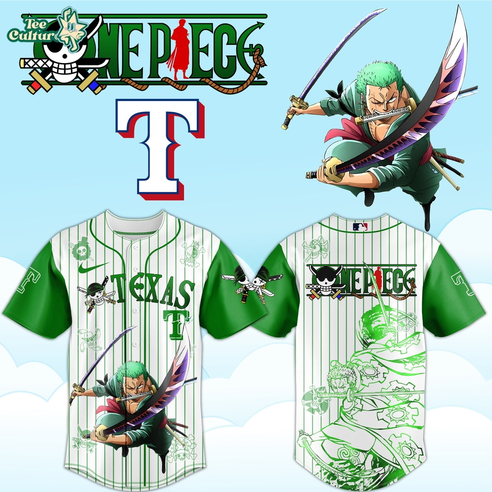 MLB All Teams x One Piece Roronoa Zoro Anime Baseball Jersey