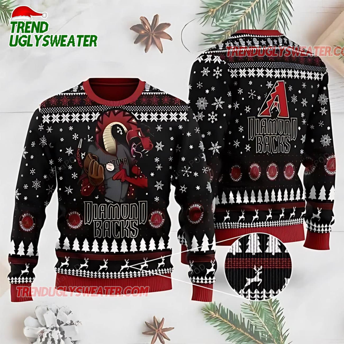 MLB Arizona Diamondbacks Snake Mlb Ugly Christmas Sweater