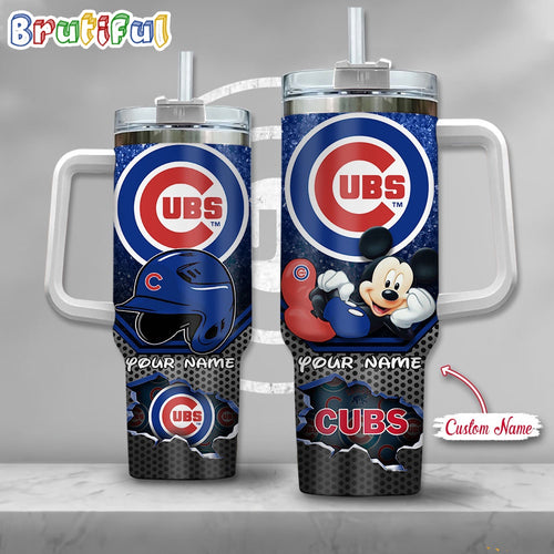 MLB Chicago Cubs Tumbler Mickey Mouse Customzed Handle Cup