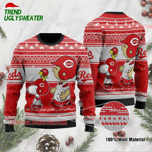 MLB Cincinnati Reds Baby Yoda Baseball Ugly Christmas Sweater