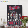 MLB Cleveland Guardians Forever Not Just When We Win Team Player Signature Wall Art Poster Canvas