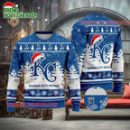 MLB Kansas City Royals Snowfall Holiday Ugly Christmas Sweater