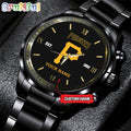 MLB Pittsburgh Pirates Watch Black Fashion Watch Baseball Game
