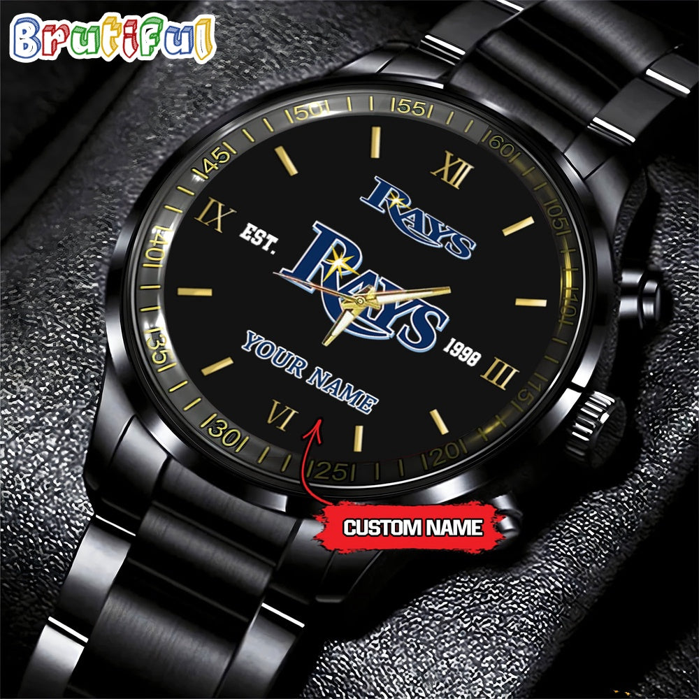 MLB Tampa Bay Rays Watch Black Fashion Watch Baseball Game