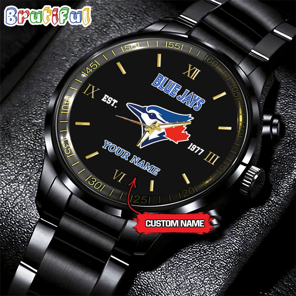 MLB Toronto Blue Jays Watch Black Fashion Watch Baseball Game