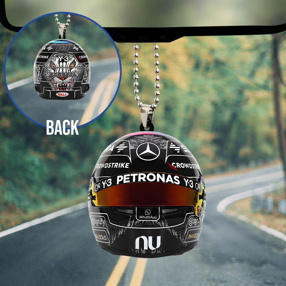 Mercedes AMG Petronas F1 Team x George Russell Custom shape 2-sided Acrylic Car Ornament – TANTN23266