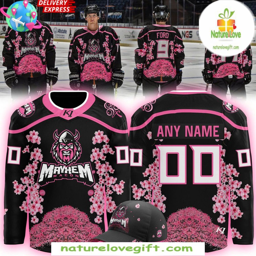 Cherry Blossom Hockey Jersey Macon Mayhem 2026