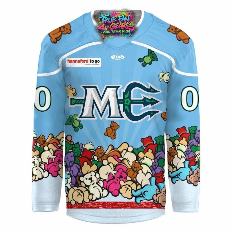 Maine Mariners Our Teddy Bear Toss Hockey Jersey