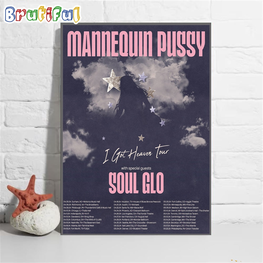 Mannequin Pussy I Got Heaven Tour 2024 Wall Art Poster Canvas