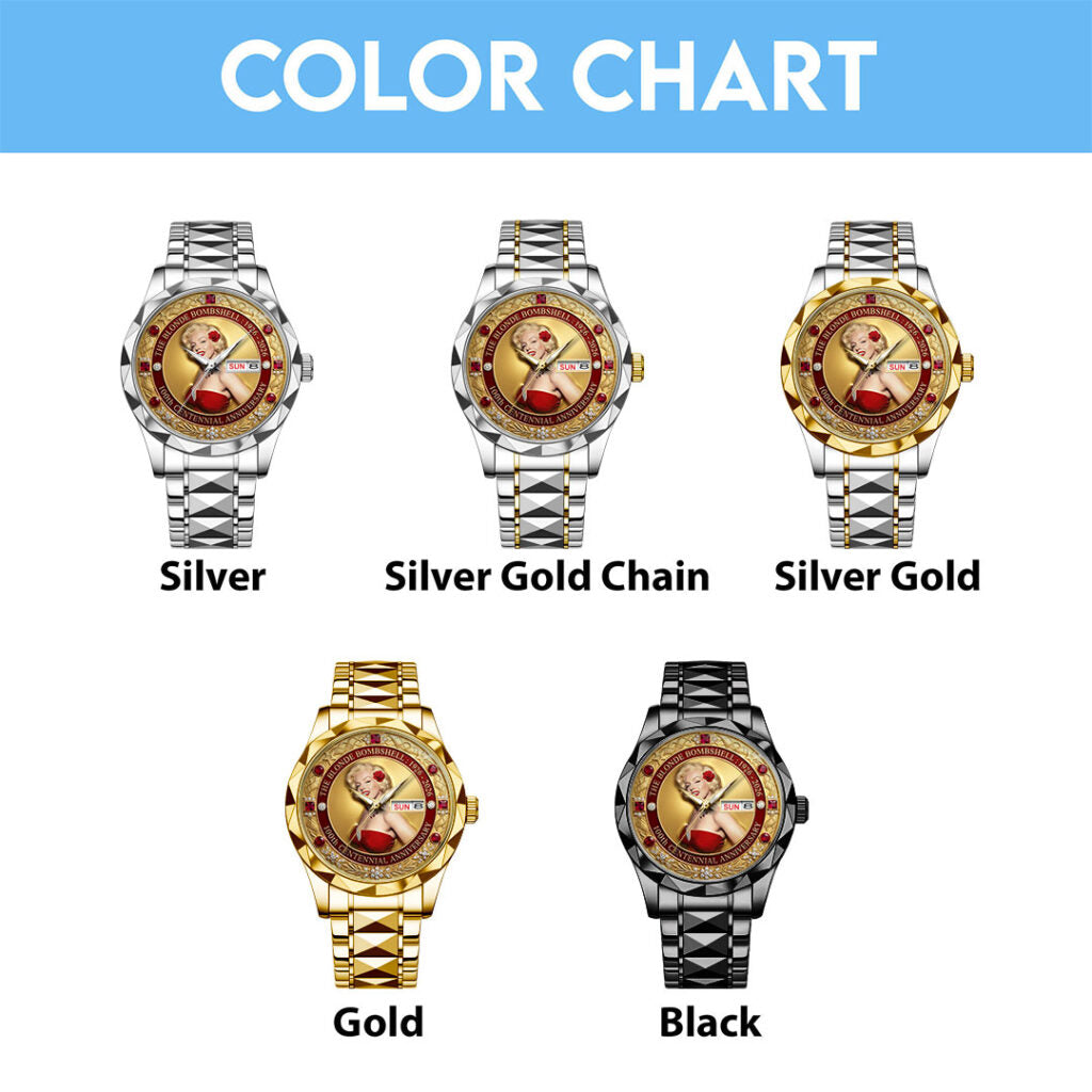 Marilyn Monroe 100th Anniversary Alloy Luxury Quartz Watch - HOATT20037